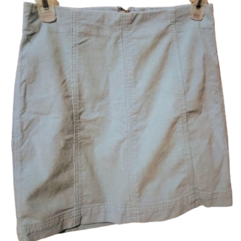 Free People Corduroy Mini Skirt - Size 2, Powder Blue, Authentic